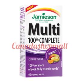 Jamieson Multivitamin 100% Complete Chewable - Citrus Twist 60 tabs.