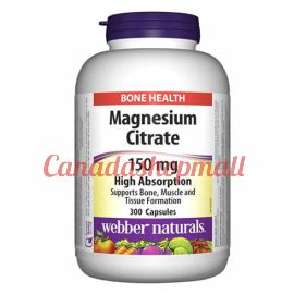 webber naturals Magnesium Citrate 150 mg 300 Capsules