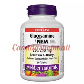 Webber naturals Glucosamine with NEM Natural Eggshell Membrane 750/250 mg 60 Tablets