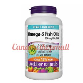 webber naturals 1000 mg Omega-3 Softgels, 210 count