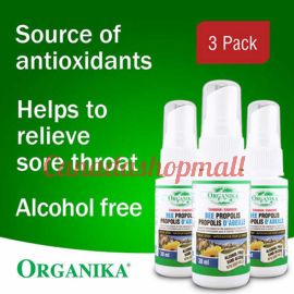 Organika Bee Propolis Throat Spray Alcohol Free - 3 x 30 ml