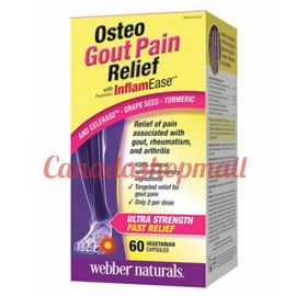 webber naturals Osteo Gout Pain Relief with InflamEase Capsules 60count