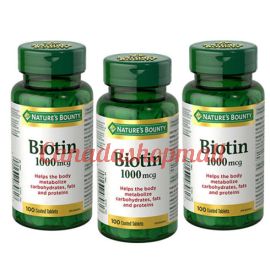 Nature’s Bounty Biotin 1000 mcg 3 x 100 tablets