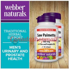 webber naturals Saw Palmetto Extract 160 mg  2 x 90 Softgels