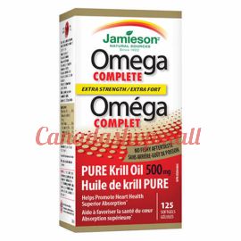 Jamieson Omega Complete Super Krill 500 MG Extra Strength - 125 Softgels