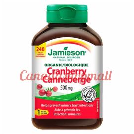 Jamieson Organic Cranberry 500mg - 240 Vegan Capsules