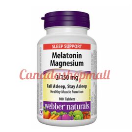 webber naturals Melatonin Magnesium 3/150 mg Tablets 100 count