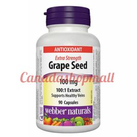 webber naturals Extra Strength Grape Seed 100:1 Extract 100 mg Capsules, 90-count