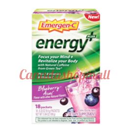 Emergen-C Energy+ Blueberry Acai 18 singles/box