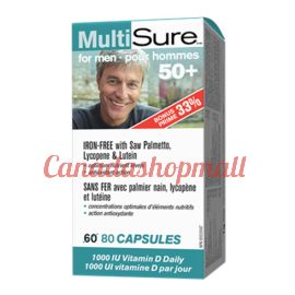 Webber Naturals MultiSure for Men 50+ 80 capsules 