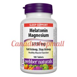 Webber Naturals Melatonin Magnesium 3 mg/150 mg 100 tablets 