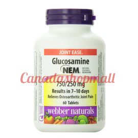 Webber Naturals Glucosamine with NEM Natural Eggshell Membrane 750/250 mg 60 tablets