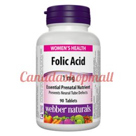 Webber Naturals Folic Acid 1 mg 90 tablets