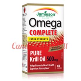 Jamieson omega complete Extra Strenth krill 500 mg 60 softgels