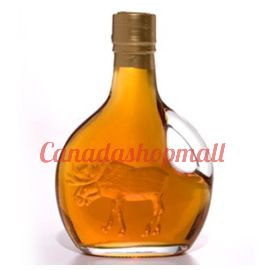 Turkey Hill Maple Syrup Glass souvenir bottle Moose embossed 250 ml 