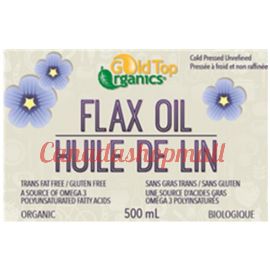 Gold Top Organics  Flax Oil 500 ml