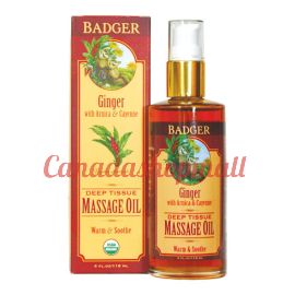 Badger Balm Ginger Deep Tissue Massage Oil 118ml