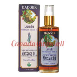 Badger Balm Lavender Aromatherapy Massage Oil 118ml