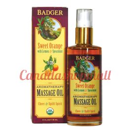 Badger Balm Orange Aromatherapy Massage Oil 118ml