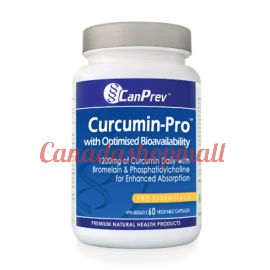 CanPrev Curcumin-Pro 60vegetable capsules.