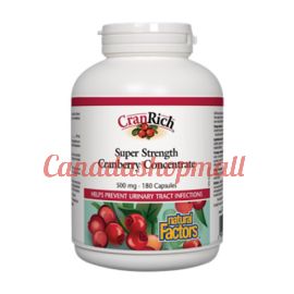 NaturalFactors CranRich Super Strength Cranberry Concentrate 500mg 180softgels