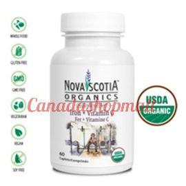 Nova Scotia Organics Iron + Vitamin C 60 Tablets