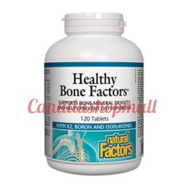 NaturalFactors Healthy Bone Factors with K2, Boron and Isoflavones 120tablets