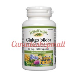 NaturalFactors HerbalFactors Ginkgo biloba 60mg 120capsules