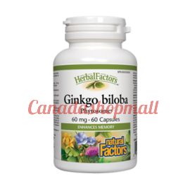 NaturalFactors HerbalFactors Ginkgo biloba Phytosome 60mg 60capsules