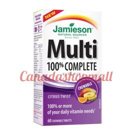 Jamieson 100% Complete Multivitamin Chewable-Citrus Twist 60tablets