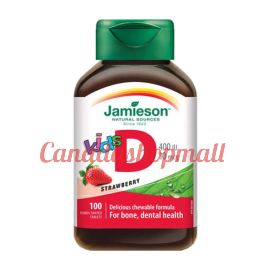 Jamieson Kids Chewable Vitamin D 400IU 10mcg 100tablets.