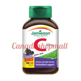 Jamieson Vitamin C Chewable 500mg Grape Juice 120tablets.