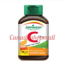 Jamieson Vitamin C Chewable 500mg Tangy Orange 120tablets