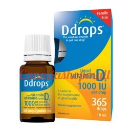 DDrops Liquid Vitamin D3 1000IU 365drops