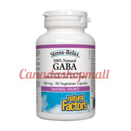 NaturalFactors 100% Natural GABA Natural Source 100mg 90vegetarian capsules