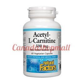 NaturalFactors Acetyl-L-Carnitine 500mg 60vegetarian capsules