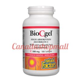 NaturalFactors BioCgel High Absorption Ascorbate C 500mg 180softgels