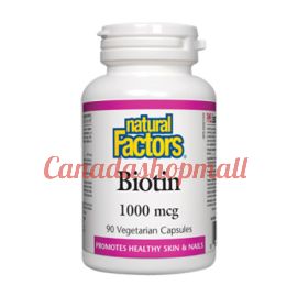 NaturalFactors Biotin 1000mcg 90vegeratian capsules