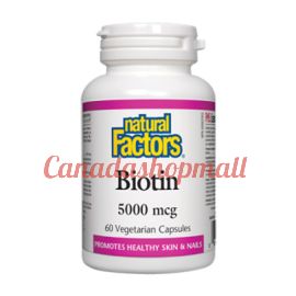 NaturalFactors Biotin 5000mcg 60vegeratian capsules