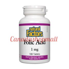 NaturalFactors Folic Acid 1mg 180tablets