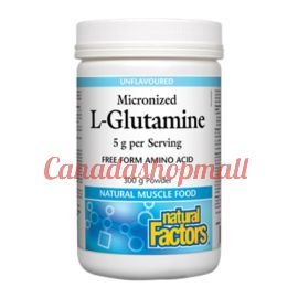 NaturalFactors Micronized L-Glutamine 5g per serving 300g powder