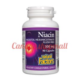 NaturalFactors Niacin Inositol Hexanicotinate • Inositol Hexanicotinate 500mg 90capsules