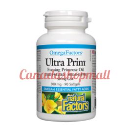 NaturalFactors OmegaFactors Ultra Prim Evening Primrose Oil 500mg 90softgels