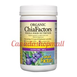 NaturalFactors Organic ChiaFactors Whole Food Nutrition 360g seed