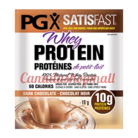 NaturalFactors PGX Satisfast Whey Protein Dark Chocolate 252g Powder