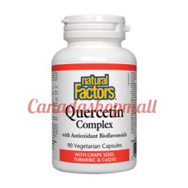 NaturalFactors Quercetin Complex with Grape Seed, Turmeric & CoQ10 90vegetarian capsules