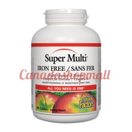 NaturalFactors Super Multi Iron Free 180tablets