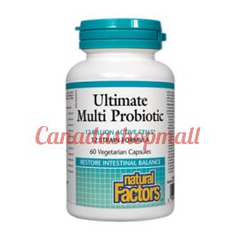 NaturalFactors Ultimate Multi Probiotic 12 Billion Active Cells 60vegetarian capsules