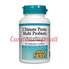 NaturalFactors Ultimate Protec Multi Probiotic 12 Billion Active Cells 90vegetarian capsules