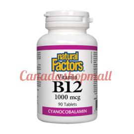 NaturalFactors Vitamin B12 1000mg 90tablets